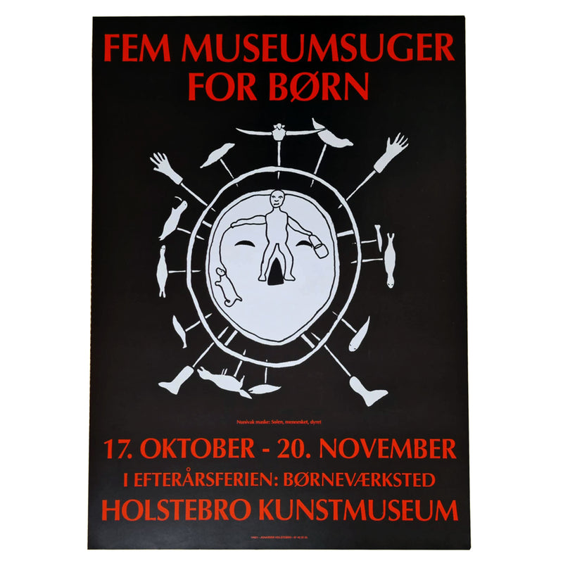 Plakat | Fem museumsuger for børn - Nunivak maske